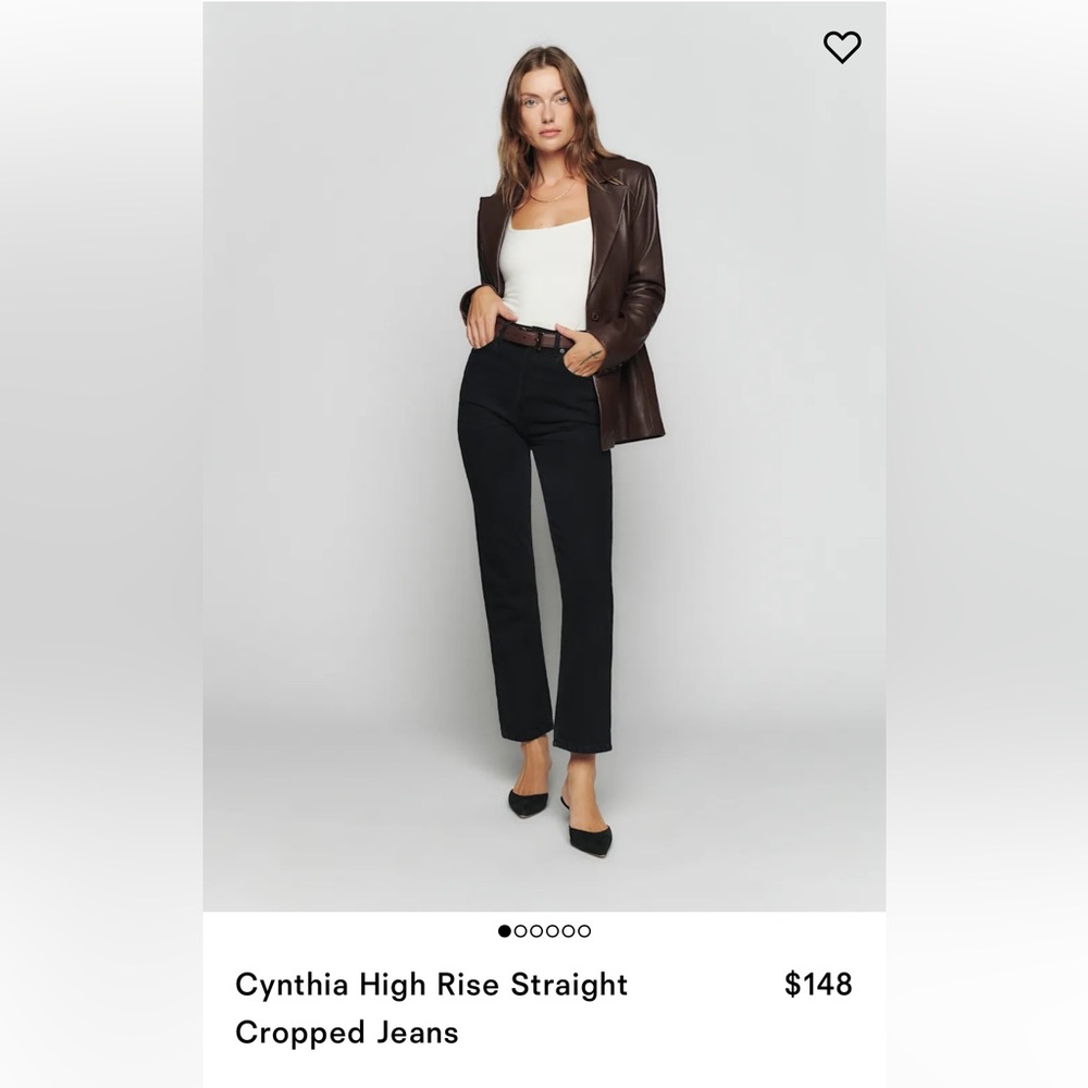 NWT Cynthia High Rise Straight Cropped Jeans - Seattle (dark)